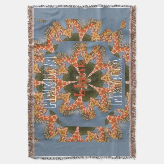 Kaleidoscope Giraffe Mandala: Abstracte Safari kun Deken (Voorkant Verticaal)