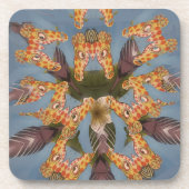 Kaleidoscope Giraffe Mandala: Abstracte Safari kun Drankjes Onderzetter (Voorkant)