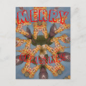 Kaleidoscope Giraffe Mandala: Abstracte Safari kun Feestdagenkaart (Voorkant)