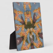 Kaleidoscope Giraffe Mandala: Abstracte Safari kun Fotoplaat (Zijkant)