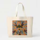 Kaleidoscope Giraffe Mandala: Abstracte Safari kun Grote Tote Bag (Voorkant)