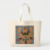 Kaleidoscope Giraffe Mandala: Abstracte Safari kun Grote Tote Bag (Voorkant)