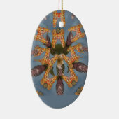 Kaleidoscope Giraffe Mandala: Abstracte Safari kun Keramisch Ornament (Rechts)