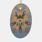 Kaleidoscope Giraffe Mandala: Abstracte Safari kun Keramisch Ornament (Links)