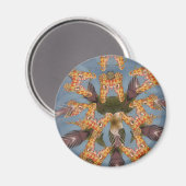 Kaleidoscope Giraffe Mandala: Abstracte Safari kun Magneet (Voorkant / Achterkant)