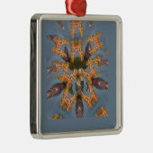 Kaleidoscope Giraffe Mandala: Abstracte Safari kun Metalen Ornament (Rechts)