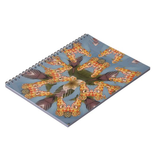 Kaleidoscope Giraffe Mandala: Abstracte Safari kun Notitieboek (Linkerzijde)