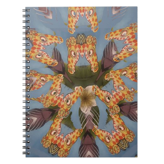 Kaleidoscope Giraffe Mandala: Abstracte Safari kun Notitieboek (Voorkant)