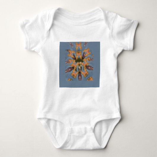 Kaleidoscope Giraffe Mandala: Abstracte Safari kun Romper (Voorkant)