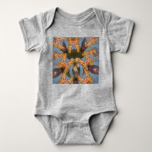 Kaleidoscope Giraffe Mandala: Abstracte Safari kun Romper (Voorkant)