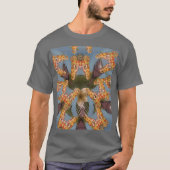 Kaleidoscope Giraffe Mandala: Abstracte Safari kun T-shirt (Voorkant)
