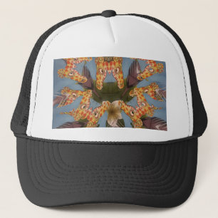 Kaleidoscope Giraffe Mandala: Abstracte Safari kun Trucker Pet