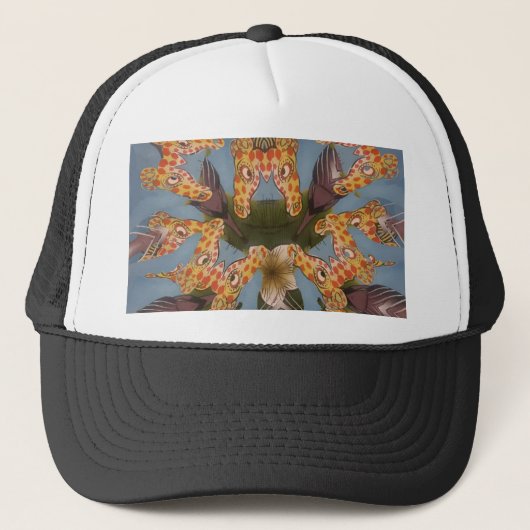 Kaleidoscope Giraffe Mandala: Abstracte Safari kun Trucker Pet (Voorkant)