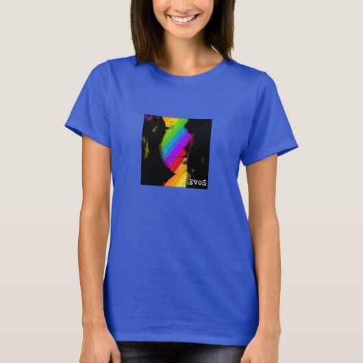 Kaleidoscope Girl: Basic Dark Crew Neck T-shirt (Voorkant)