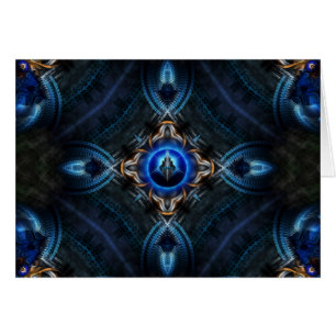 Kaleidoscope Golden Blue