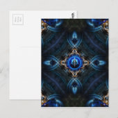 Kaleidoscope Golden Blue Briefkaart (Voorkant / Achterkant)