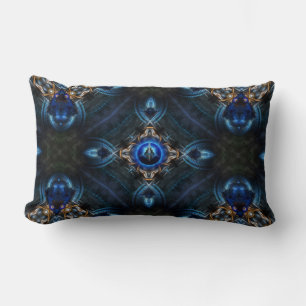 Kaleidoscope Golden Blue x75 Lumbar Pillow Kussen