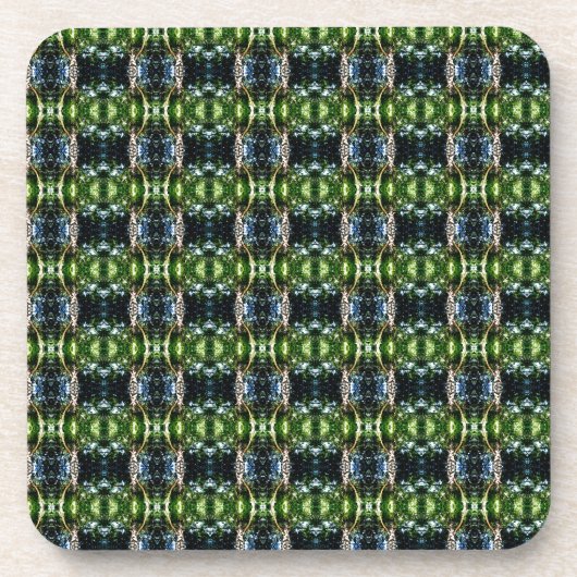 Kaleidoscope Grün Drankjes Onderzetter (Voorkant)