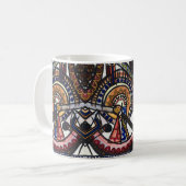 Kaleidoscope-Hand Painted Modern Geometric  Koffiemok (Voorkant links)