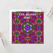 Kaleidoscope Hearts Pinting kaleidoscope Kaart (Voorkant / Achterkant in situ)