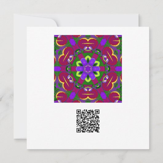 Kaleidoscope Hearts Pinting kaleidoscope Kaart (Achterkant)