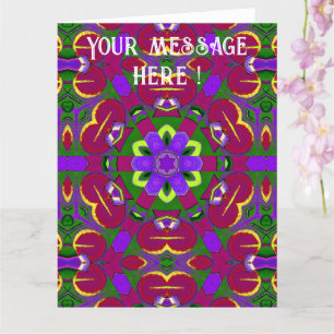 Kaleidoscope Hearts Pinting kaleidoscope Kaart