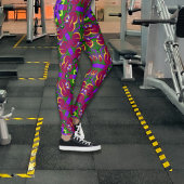 Kaleidoscope Hearts Pinting kaleidoscope Leggings