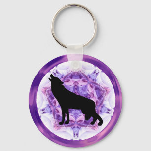 Kaleidoscope Howling Wolf Sleutelhanger