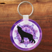 Kaleidoscope Howling Wolf Sleutelhanger (Voorkant)