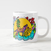 Kaleidoscope Howling Wolf -    WhiteMUG Grote Koffiekop (Rechts)