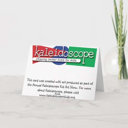 Kaleidoscope Kind Kaart - Snowman (Achterkant)