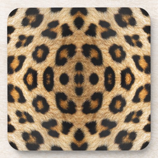 Kaleidoscope Leopard Fur Pattern Drankjes Onderzetter (Voorkant)