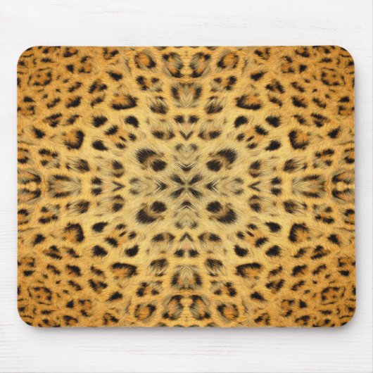 Kaleidoscope Leopard Fur Pattern mousepad Muismat (Voorkant)