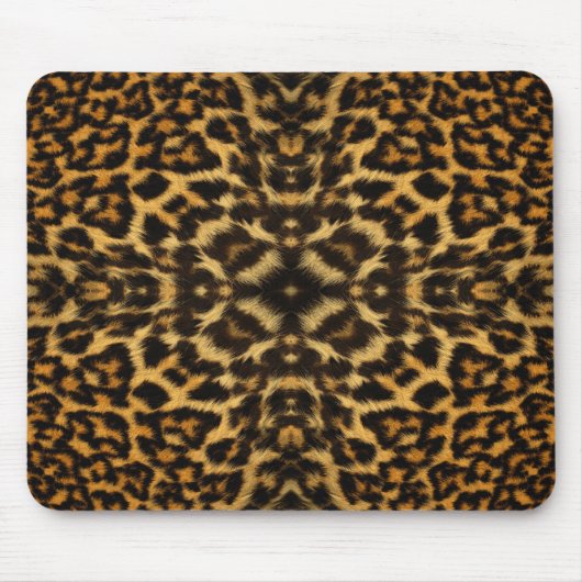 Kaleidoscope Leopard Fur Pattern mousepad Muismat (Voorkant)