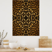 Kaleidoscope Leopard Fur Pattern poster (Keuken)