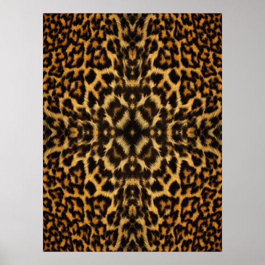 Kaleidoscope Leopard Fur Pattern poster (Voorkant)