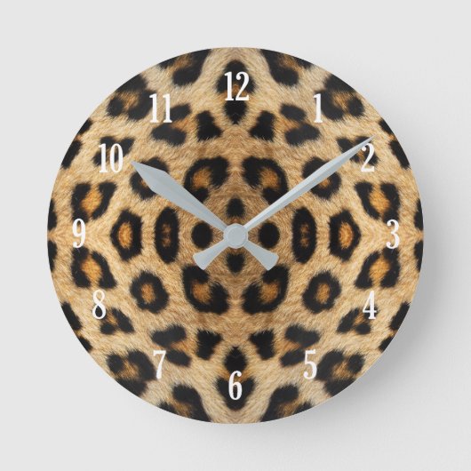 Kaleidoscope Leopard Fur Pattern Ronde Klok (Voorkant)