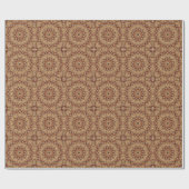 Kaleidoscope Light Brown Star Cadeaupapier (Vlak)