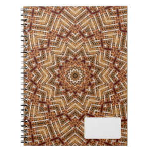Kaleidoscope Light Brown Star Notitieboek