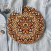 Kaleidoscope Light Brown Star Ronde Button 6,0 Cm (In situ)