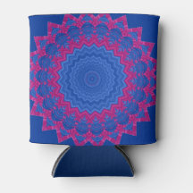 Kaleidoscope Magenta en Blue Circle