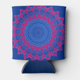 Kaleidoscope Magenta en Blue Circle Blikjeskoeler