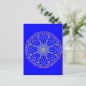 Kaleidoscope Mandala Art Blue Briefkaart (Staand voorkant)