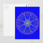 Kaleidoscope Mandala Art Blue Briefkaart (Voorkant / Achterkant)