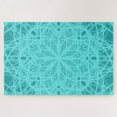 Kaleidoscope Mandala Art Energy Flower Turquoise Legpuzzel (Horizontaal)