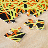 Kaleidoscope Mandala Art Energy Flower Yellow Legpuzzel (Zijkant)