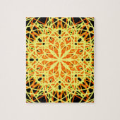 Kaleidoscope Mandala Art Energy Flower Yellow Legpuzzel (Verticaal)
