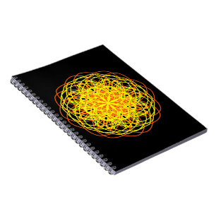 Kaleidoscope Mandala Art Energy Flower Yellow Notitieboek