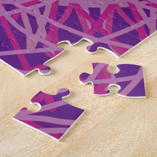 Kaleidoscope Mandala Art Flower Pink Paars Legpuzzel (Zijkant)