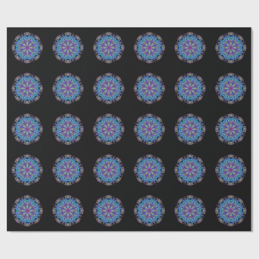 Kaleidoscope Mandala Art Joyful Colors Cadeaupapier (Vlak)